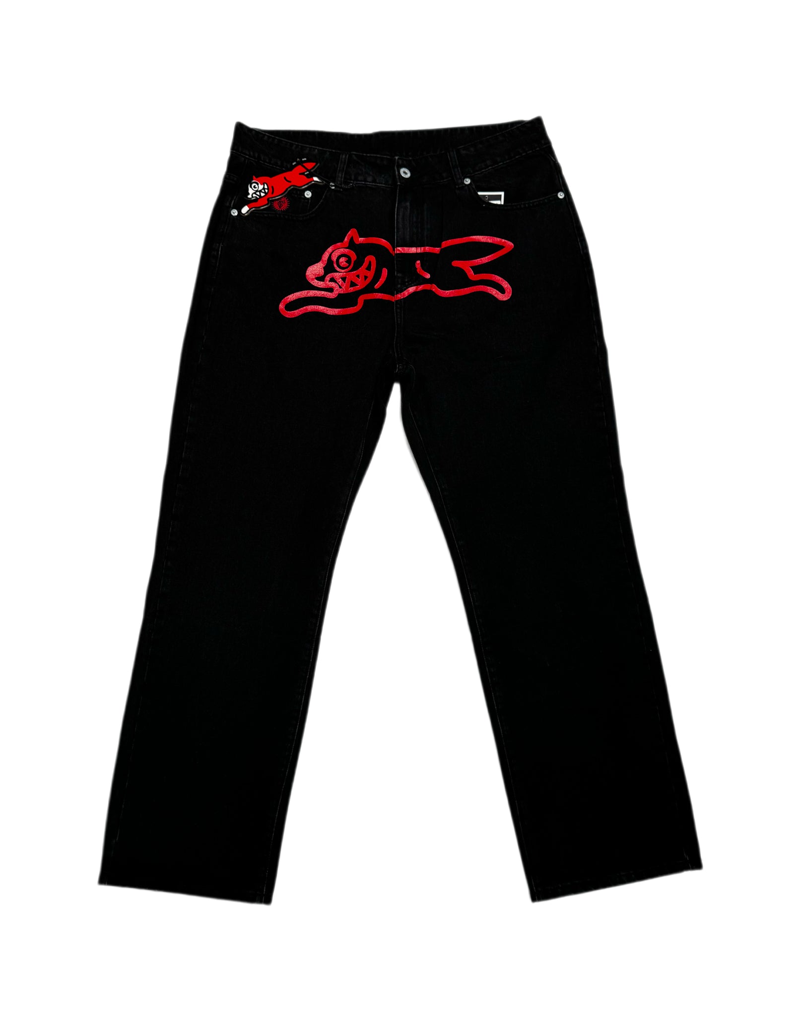 Billionaire Boys Club x Ice Cream Red Running Dog  Black Jean