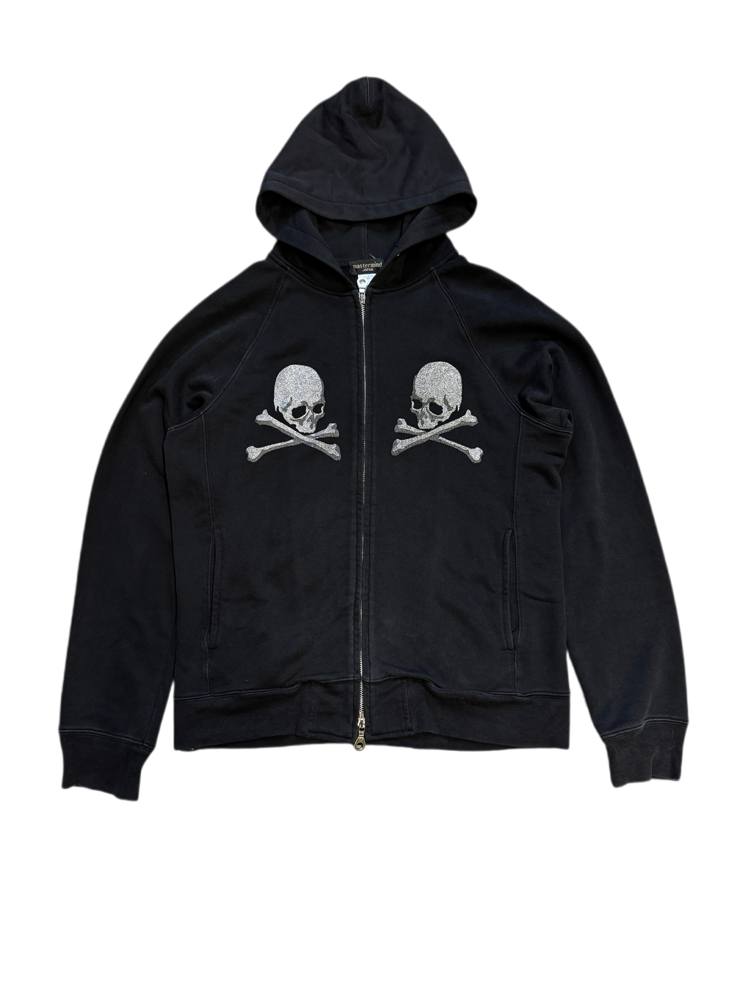 Mastermind Japan Glass Beads Skull Zip Hoodie