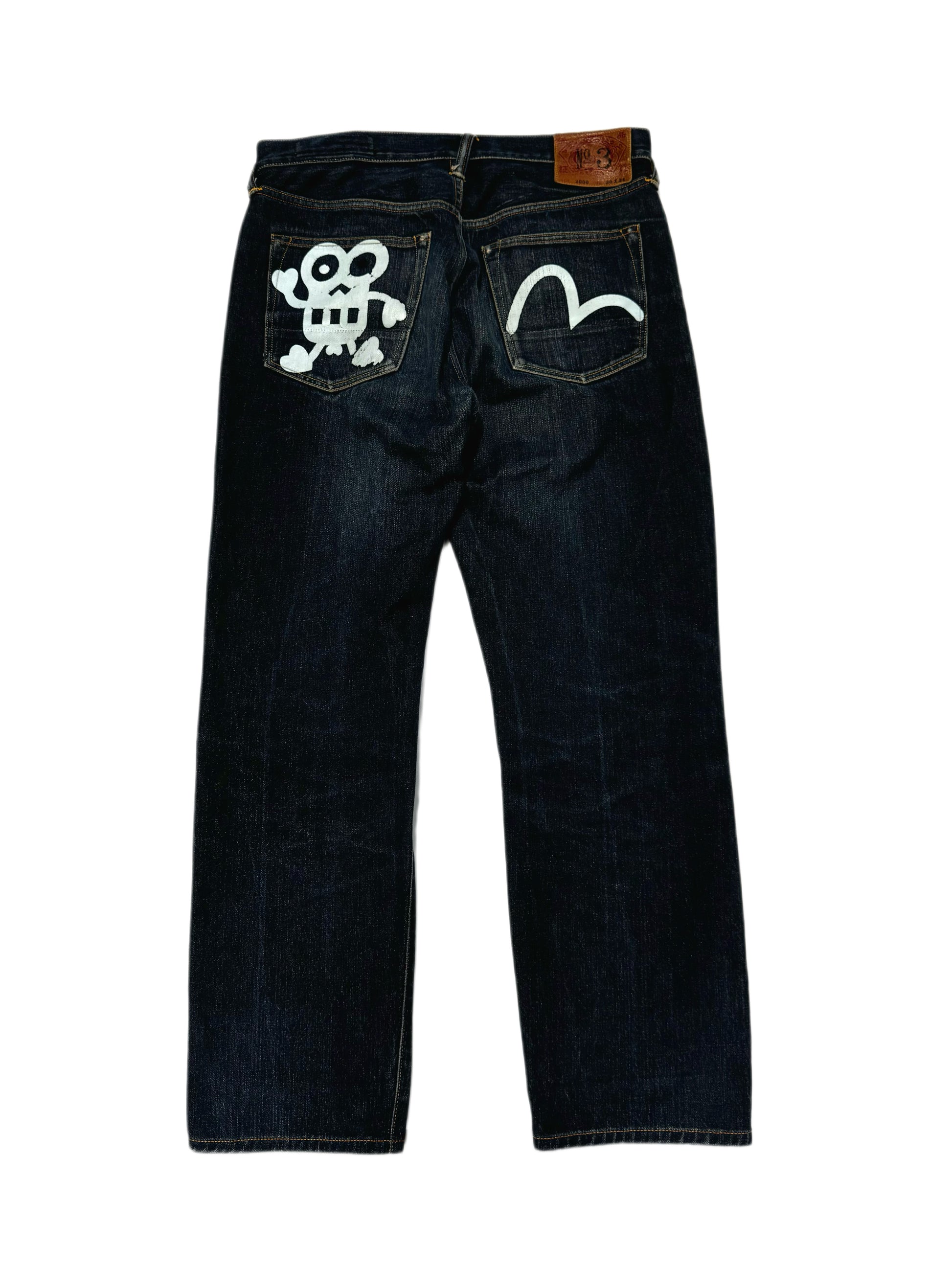 Evisu Blue Skull Washed Jean