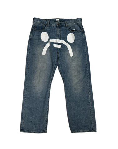 BAPE OG Sad Face Washed Denim Jean