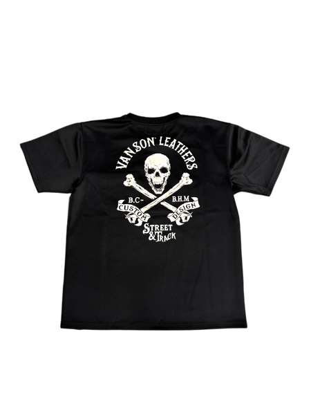 Vanson Skull Black Tee