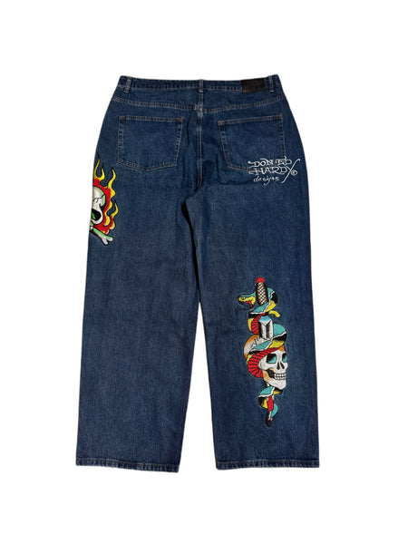 Ed Hardy Skull Baggy Denim Jean