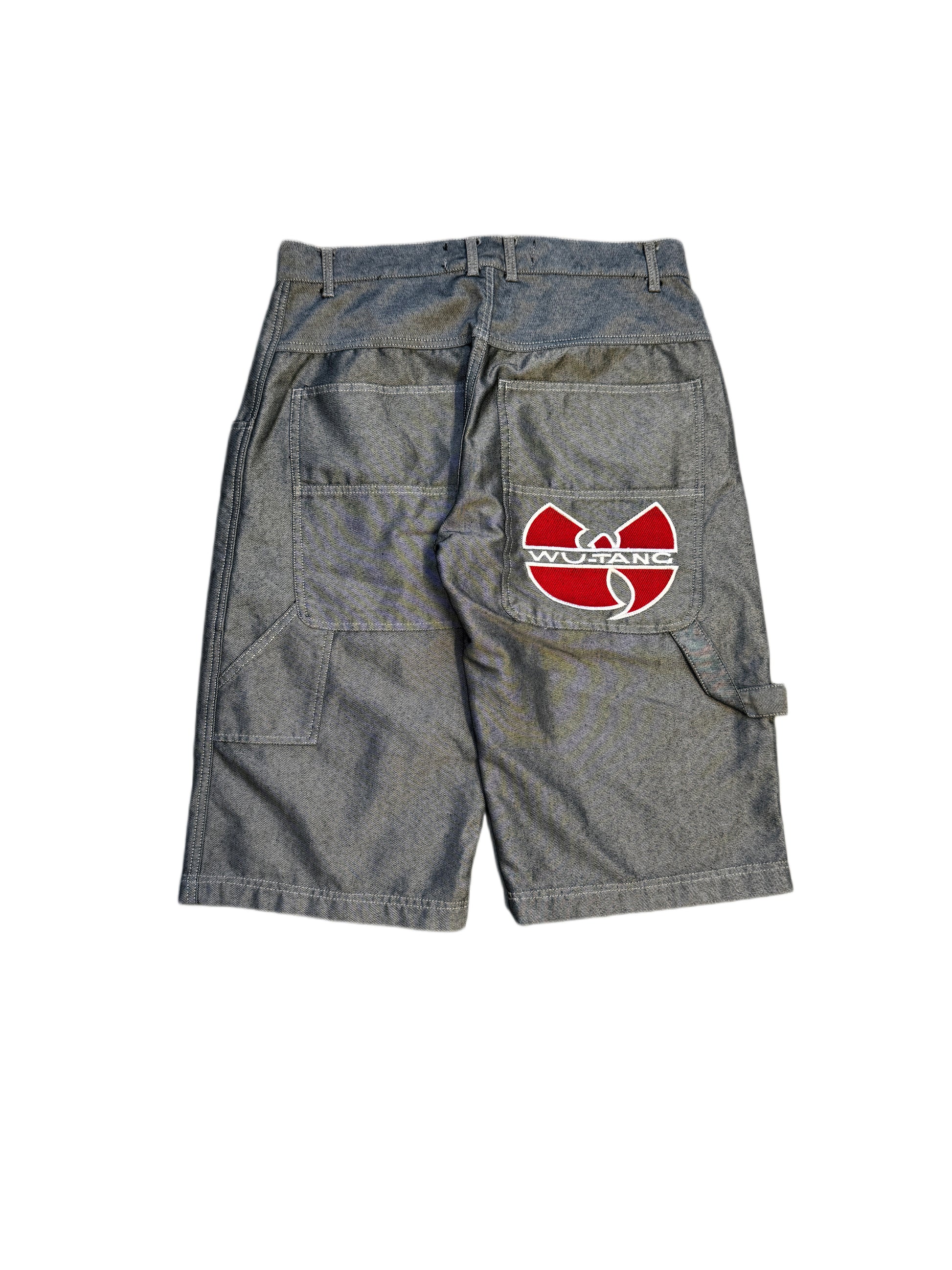 Wu-Tang 90s Silver Denim Baggy Jort