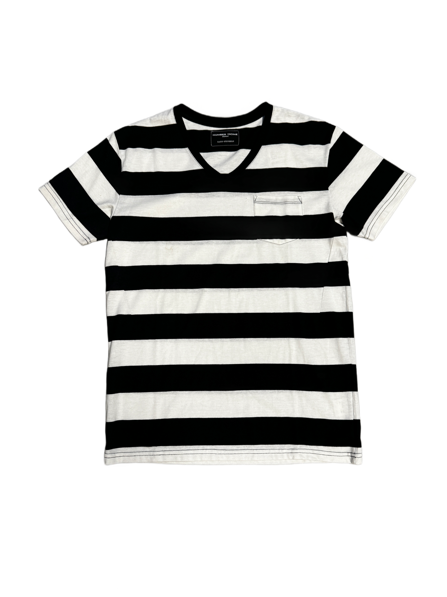 NUMBER (N)INE Denim Stripe Tee