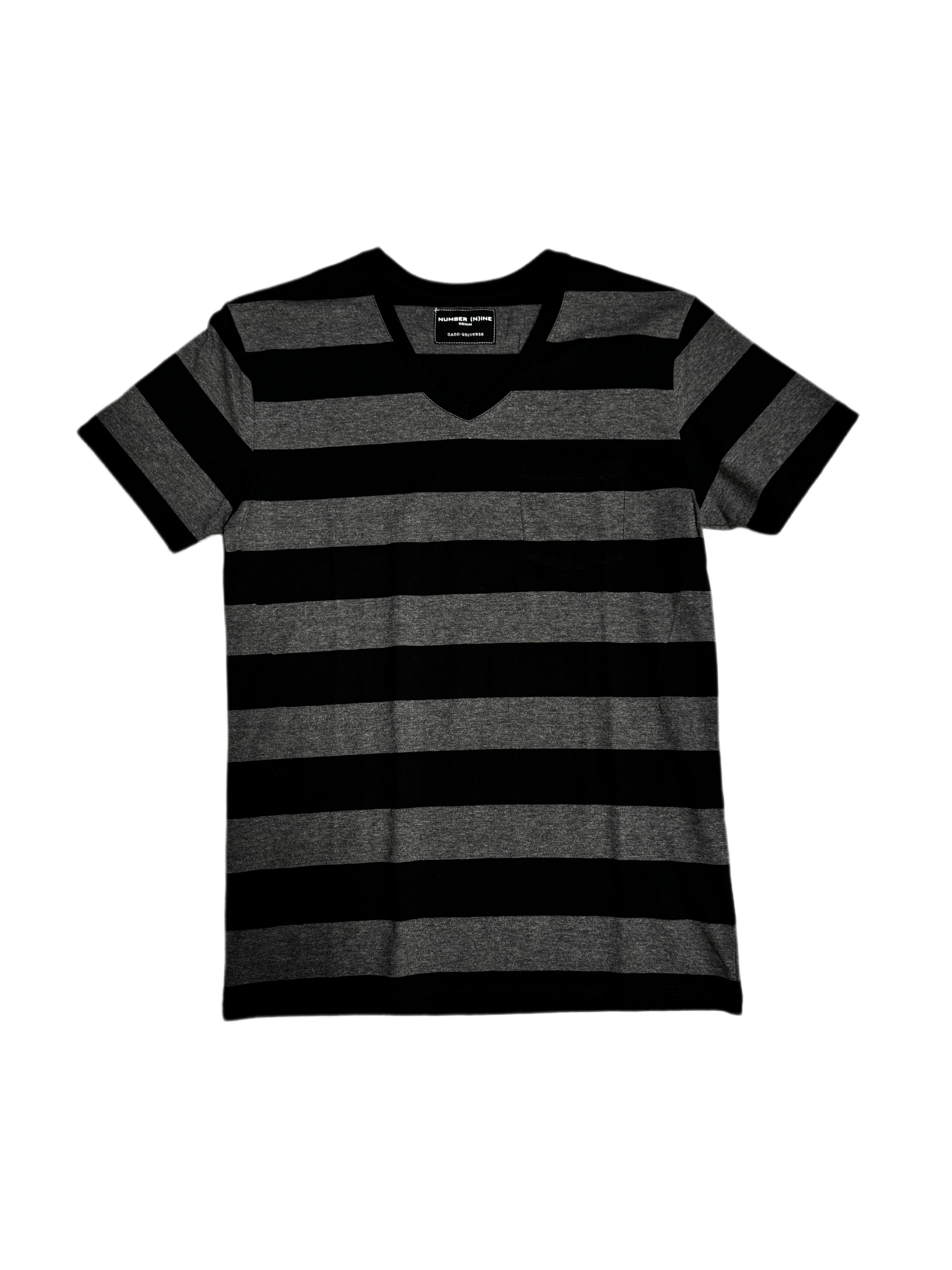 NUMBER (N)INE Denim Stripe Tee