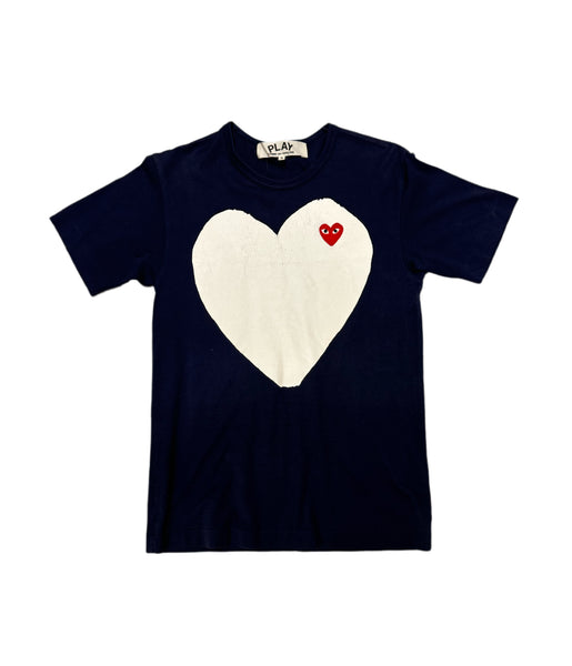 Comme des Garçons Play White Heart Navy Tee