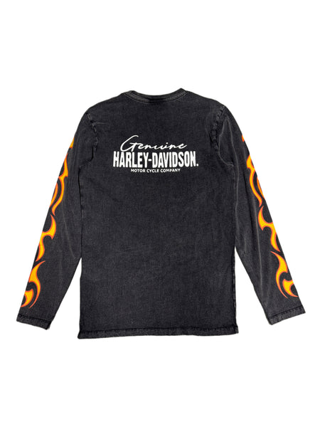 Harley Davidson Flame Skull Long Sleeve