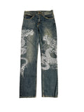 Acupuncture Dragon Washed Denim Jean