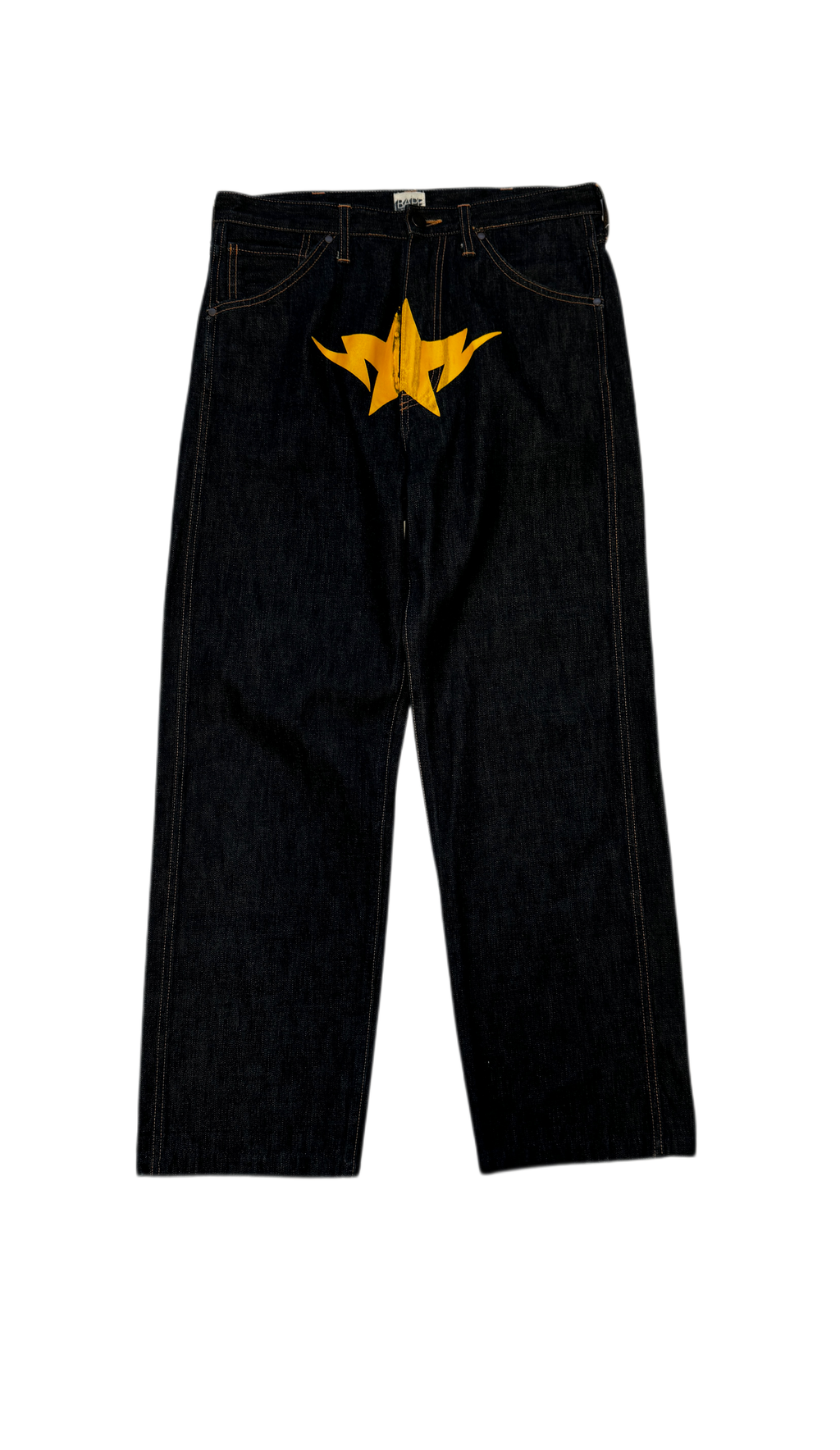 BAPE OG Yellow Double Star Denim Jean