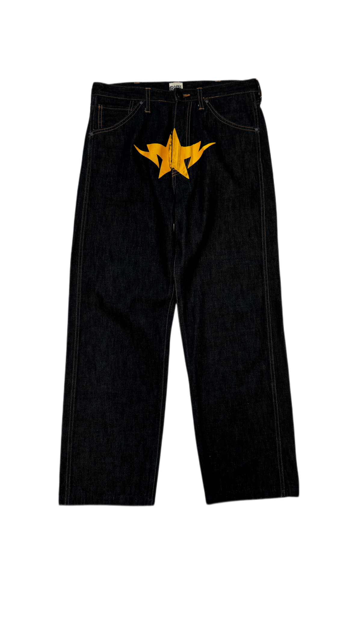 BAPE OG Yellow Double Star Denim Jean