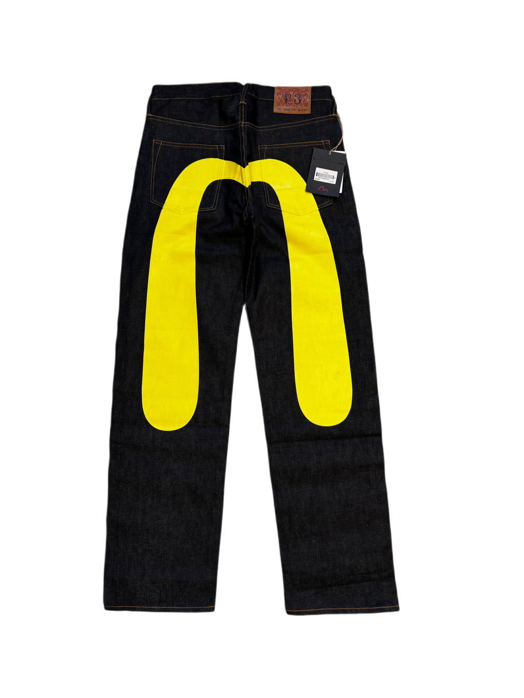 Evisu Yellow Daicock Raw Denim Jean