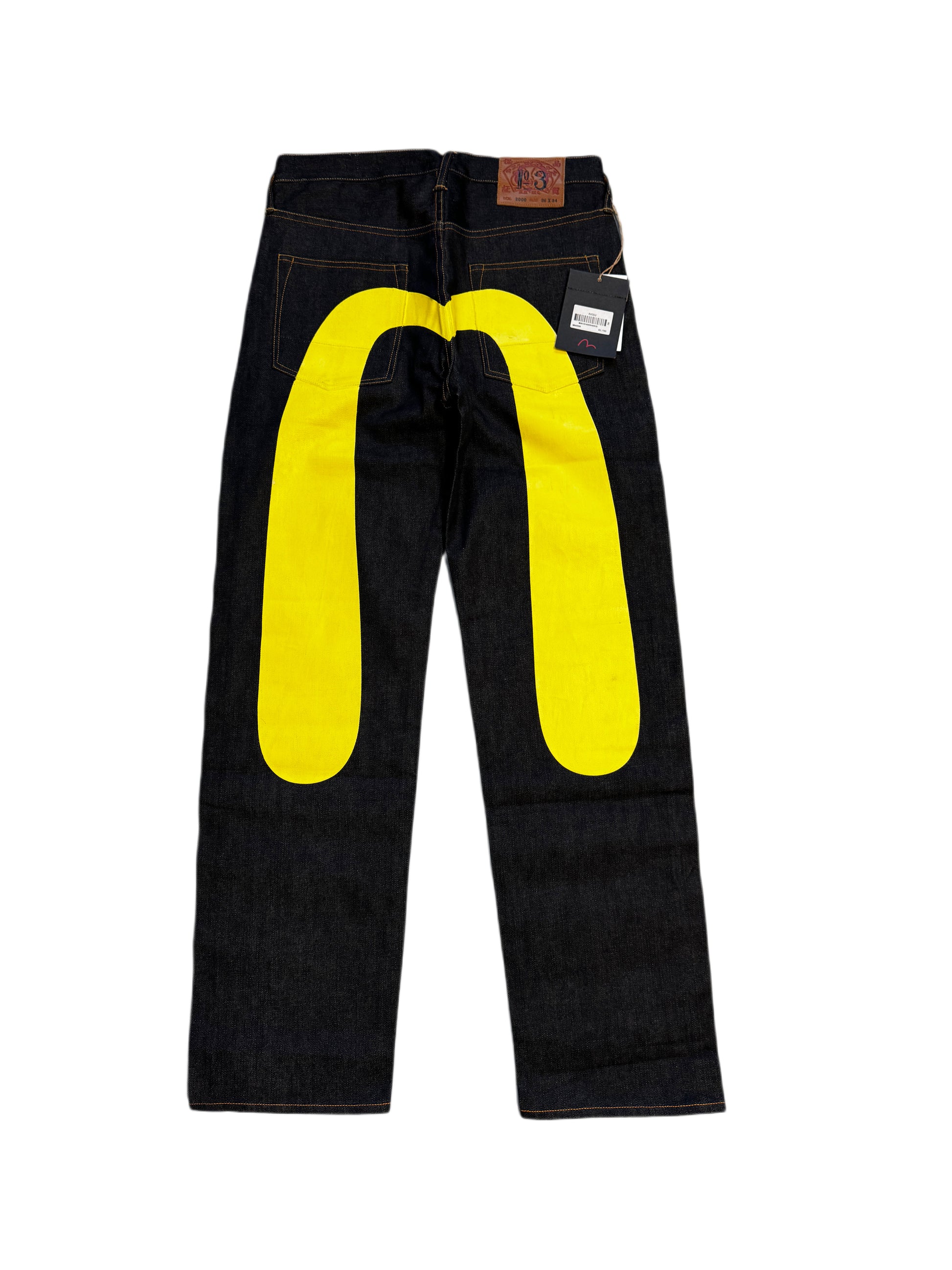 Evisu Yellow Daicock Raw Denim Jean