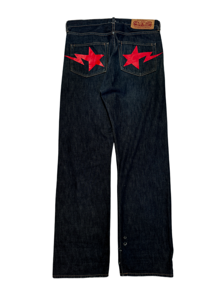 BAPE OG Red Star Denim Jean