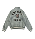 Avirex Varisty Baby Blue Leather Jacket