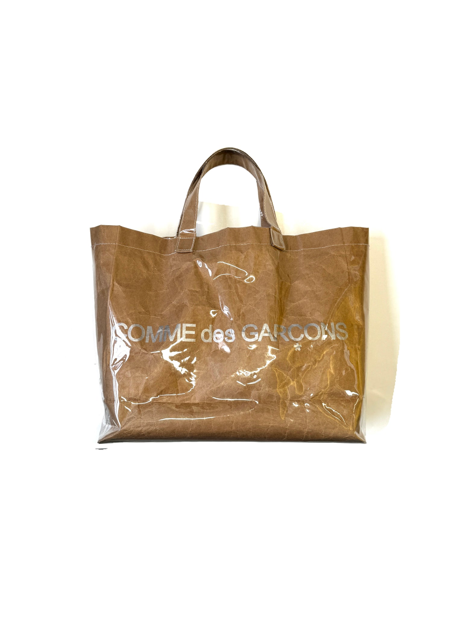 Comme des Garçon PVC Paper Brown Tote Bag