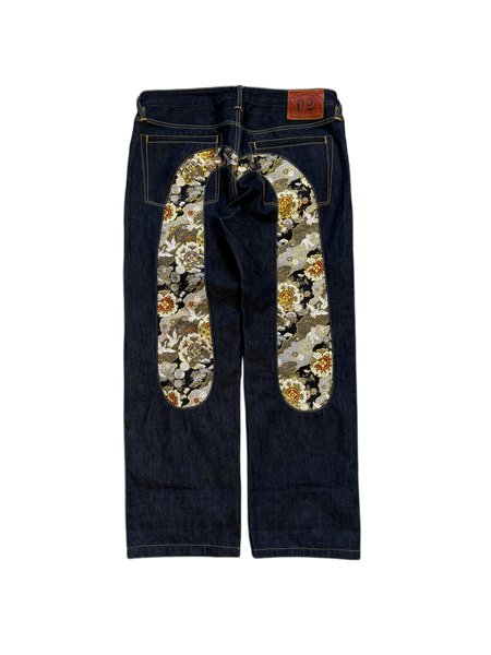 Evisu Traditional Chinese Crane Golden Daicock Jean