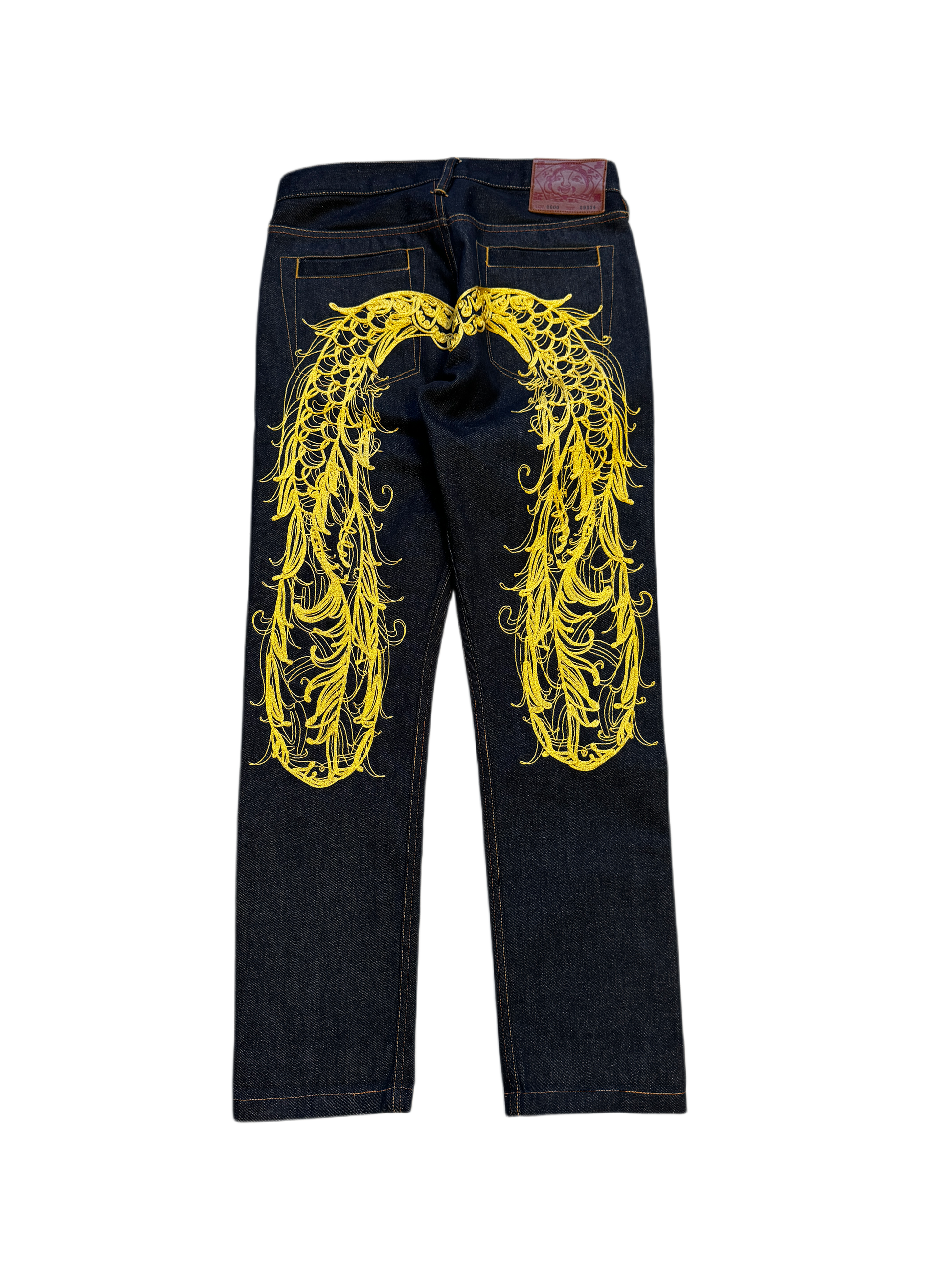 Evisu Embroidered Phoenix Daicock Raw Denim Jean