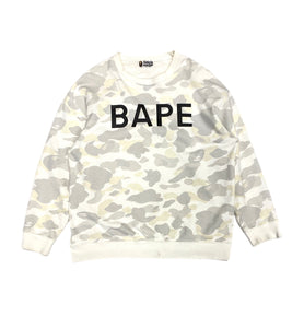 BAPE OG White/Grey Camo Crewneck