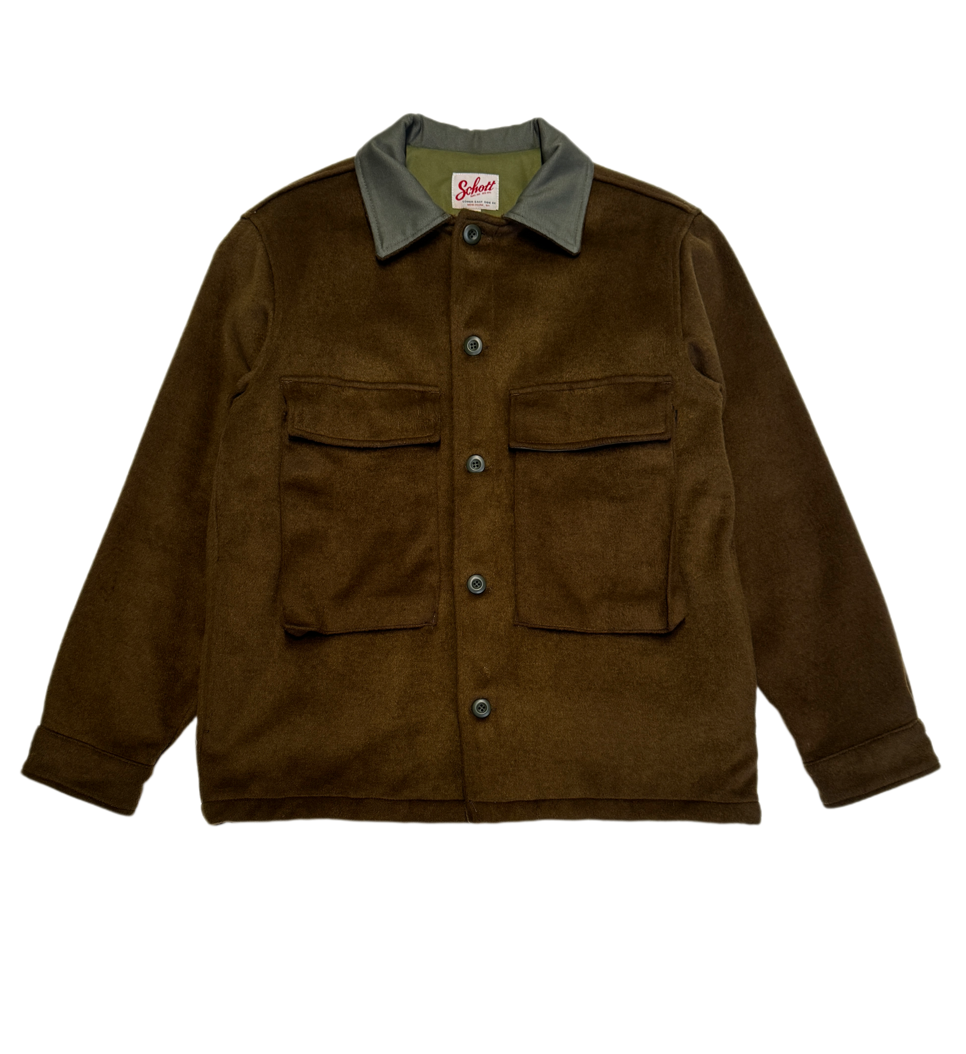 Schott NYC Woolen  Army Green Jacket