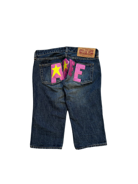 BAPE OG APEE Denim Shorts