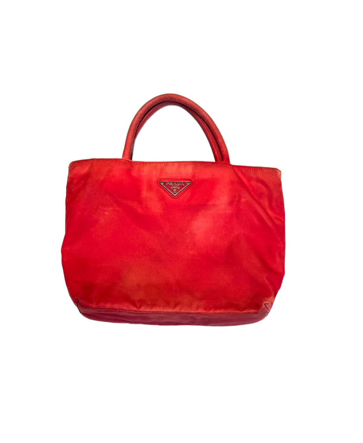 PRADA Vintage Rose Red Mini Tote Bag