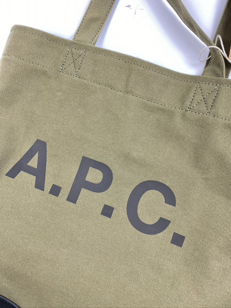 A.P.C.  Axelle Canvas Leather  Tote Bag