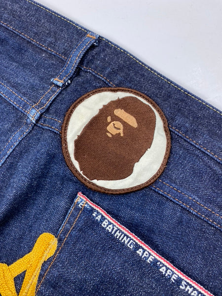 BAPE OG "Ape shall never kill ape" Indigo Denim Jean