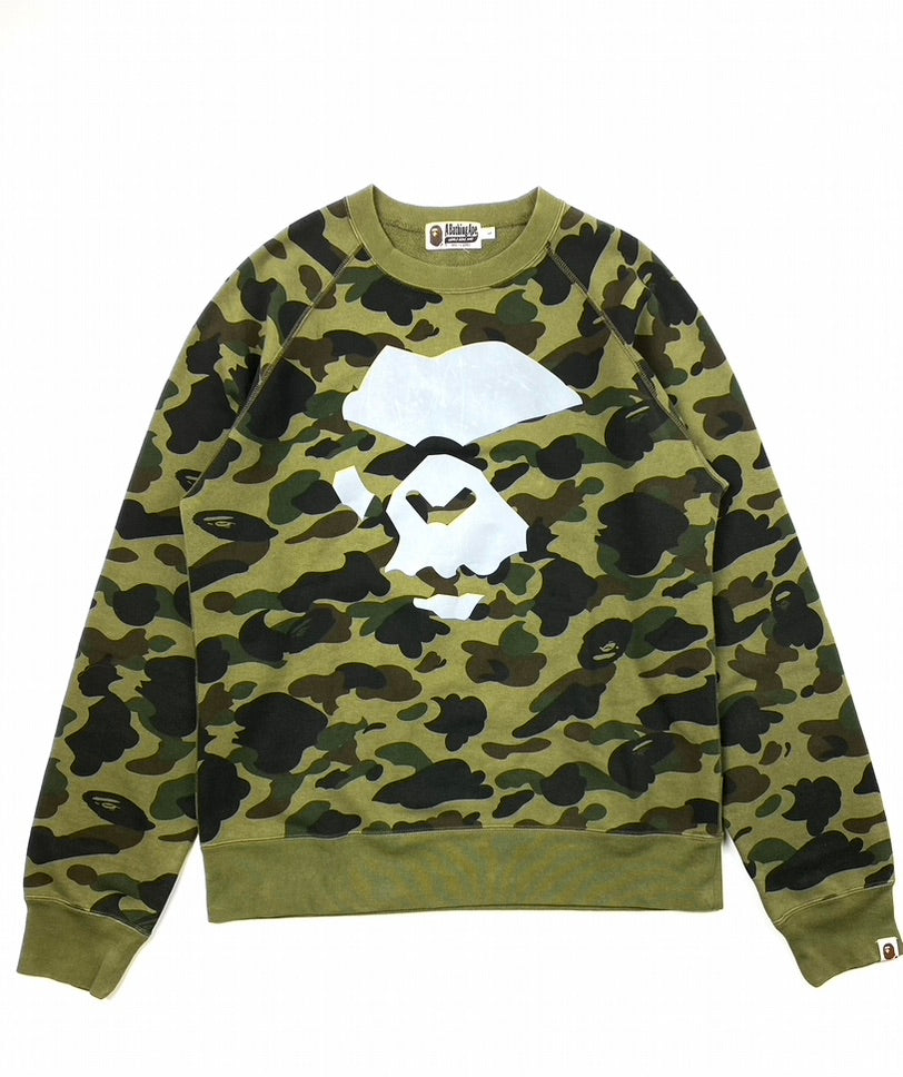 BAPE 3M Reflective Camo Angry Ape Crewneck