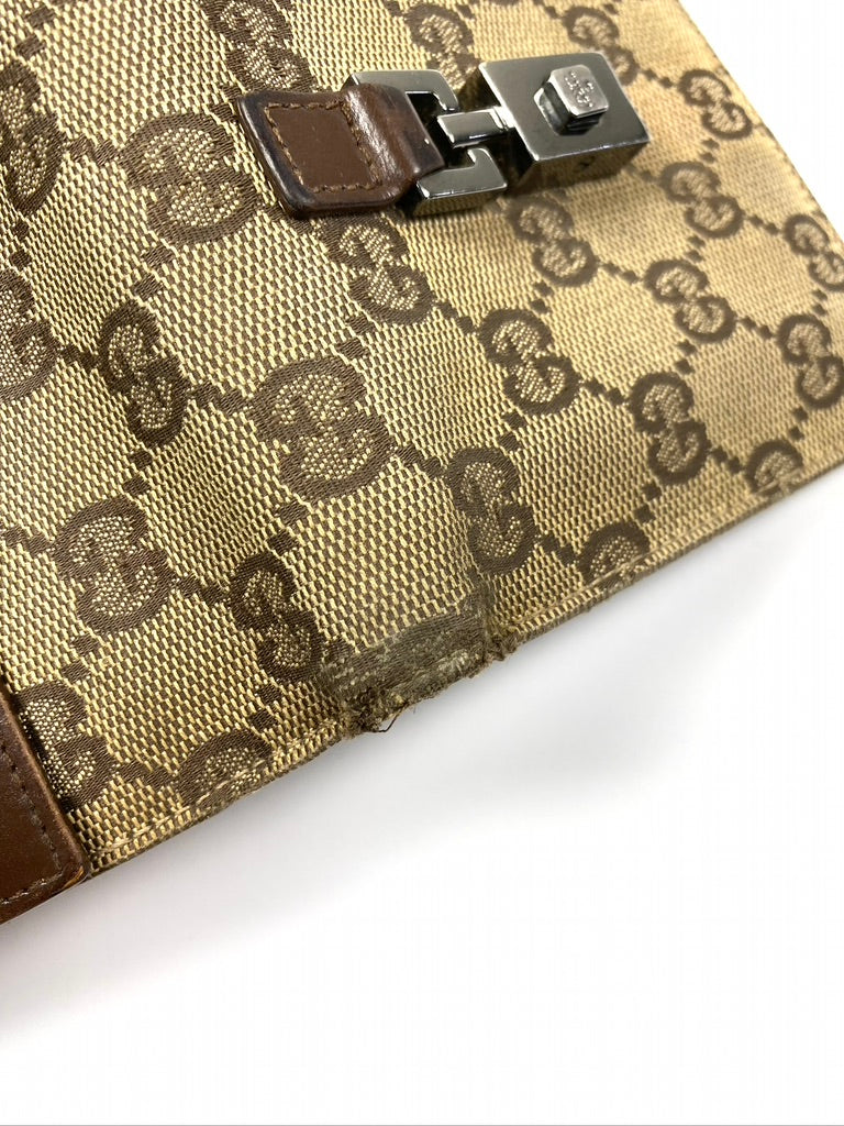 Gucci Vintage Monogram Leather Wallet