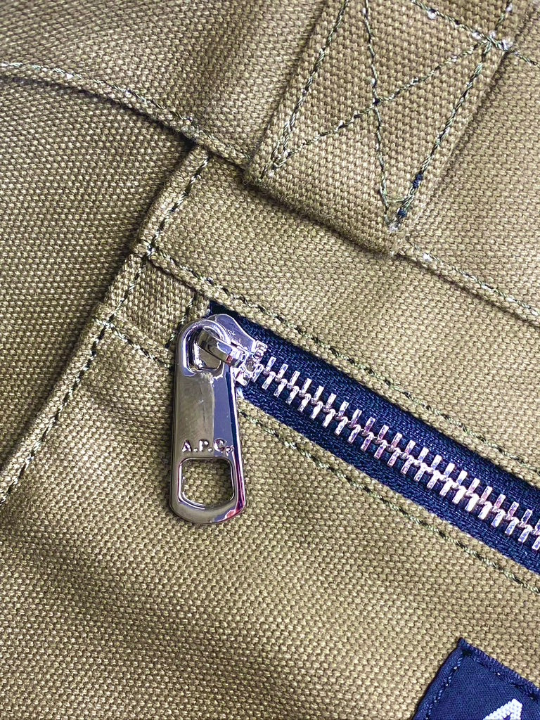 A.P.C.  Axelle Canvas Leather  Tote Bag