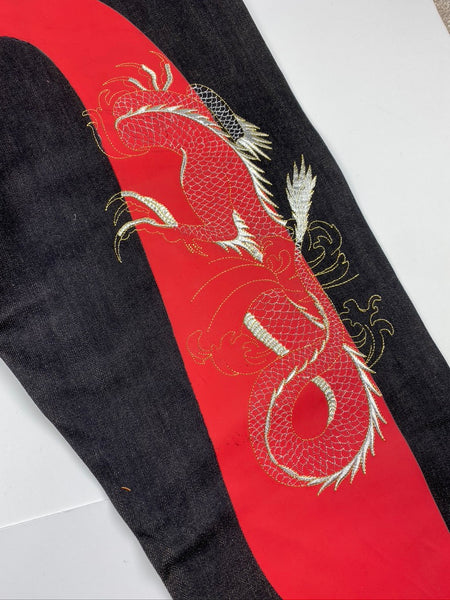 Evisu Red Daicock Silver Dragon Raw Denim Jean