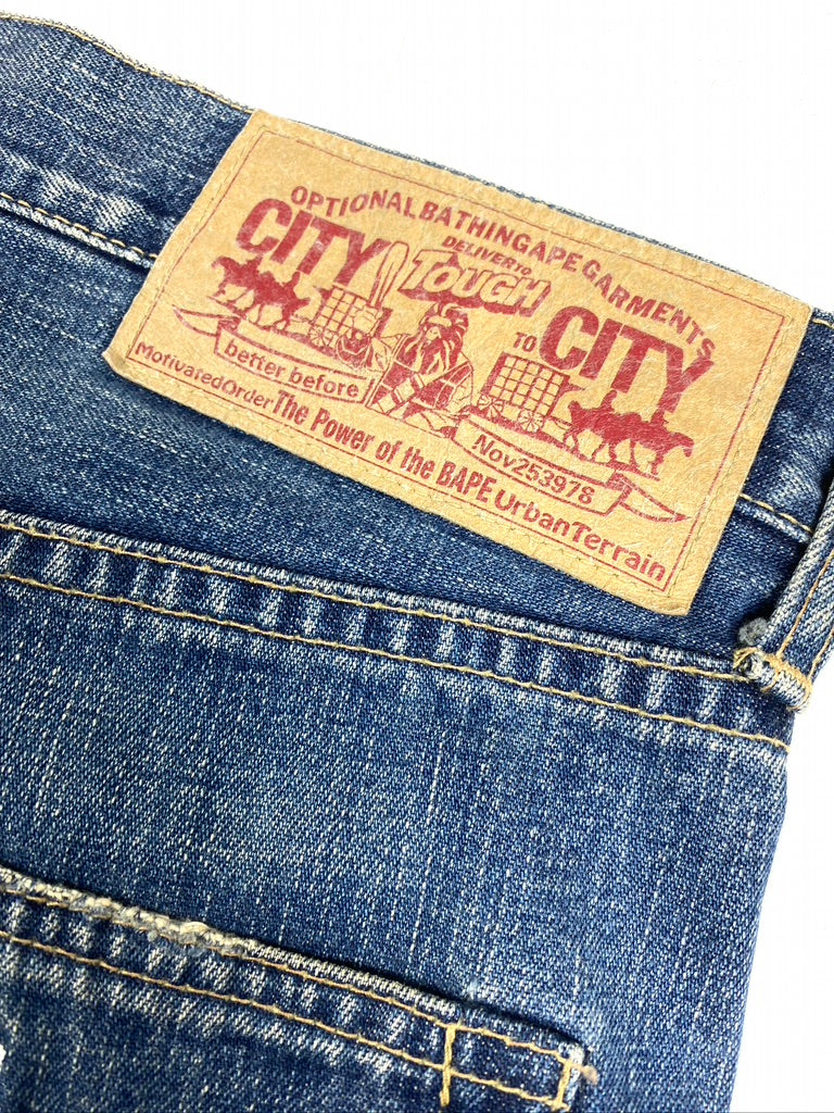 BAPE OG "Ape shall never kill ape" Washed Denim Jean