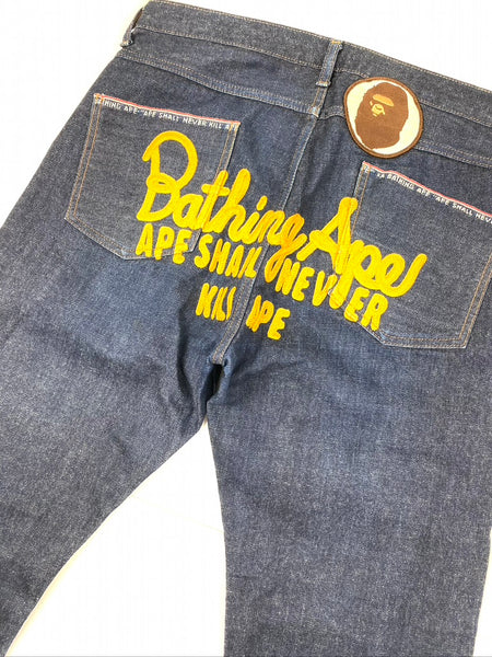 BAPE OG "Ape shall never kill ape" Indigo Denim Jean