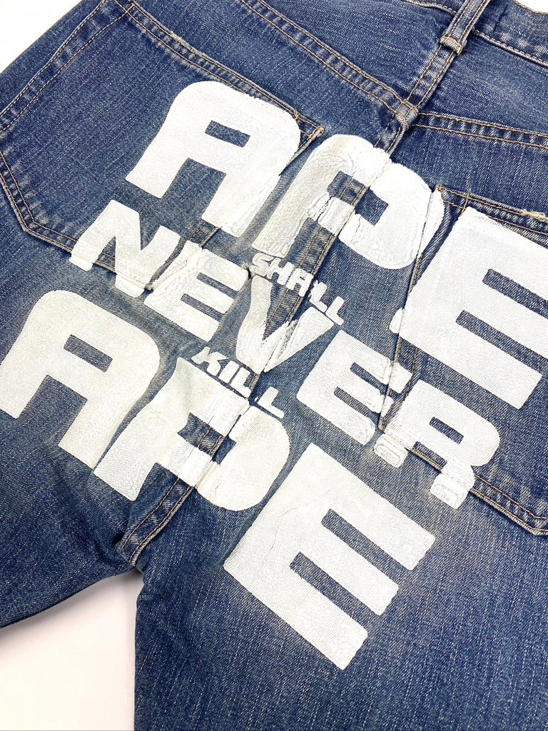 BAPE OG "Ape shall never kill ape" Washed Denim Jean