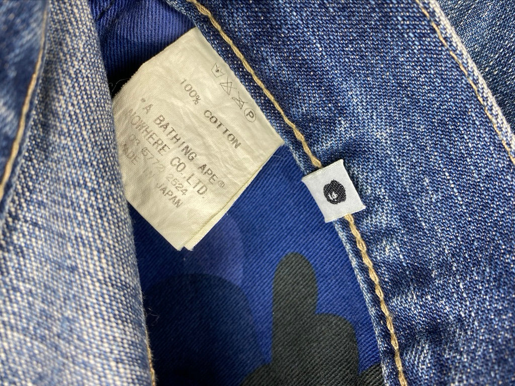 BAPE OG "Ape shall never kill ape" Washed Denim Jean
