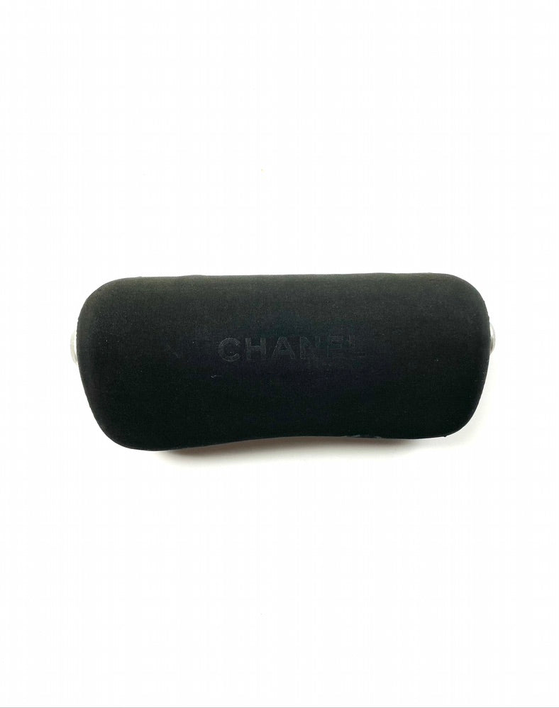 CHANEL Vintage Light Green Lenses Metal Sunglasses