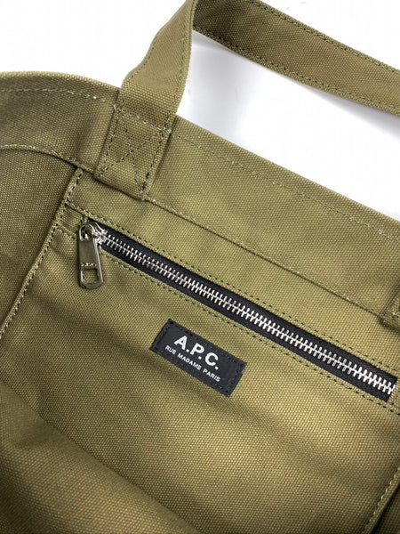 A.P.C.  Axelle Canvas Leather  Tote Bag