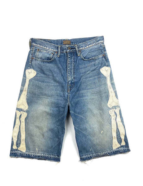 Kapital Kountry Skeleton Denim Shorts