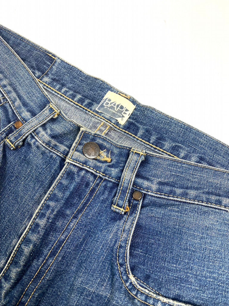 BAPE OG "Ape shall never kill ape" Washed Denim Jean
