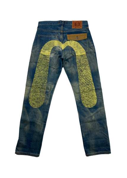 Evisu Daicock Washed Denim Jean