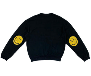 Kapital  Smiley Face  Black Crewneck