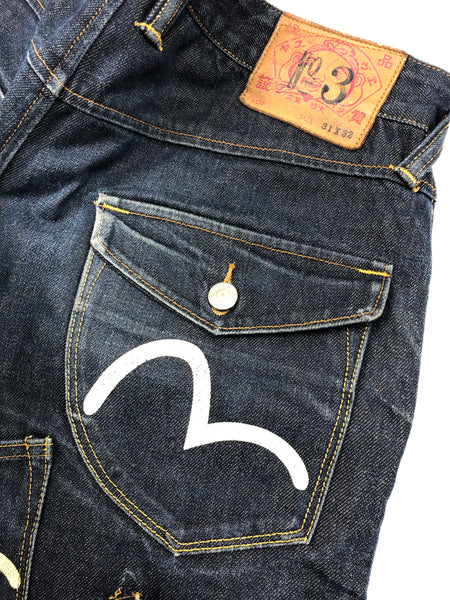 Evisu Multi-Pocket Raw Denim Jean
