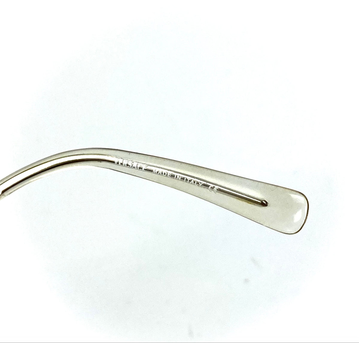 VERSACE Vintage Light Gey Lenses Metal Sunglasses
