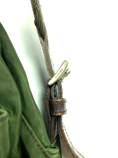 PRADA Vintage Tessuto Nylon Olive Backpack