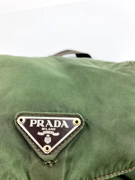 PRADA Vintage Tessuto Nylon Olive Backpack