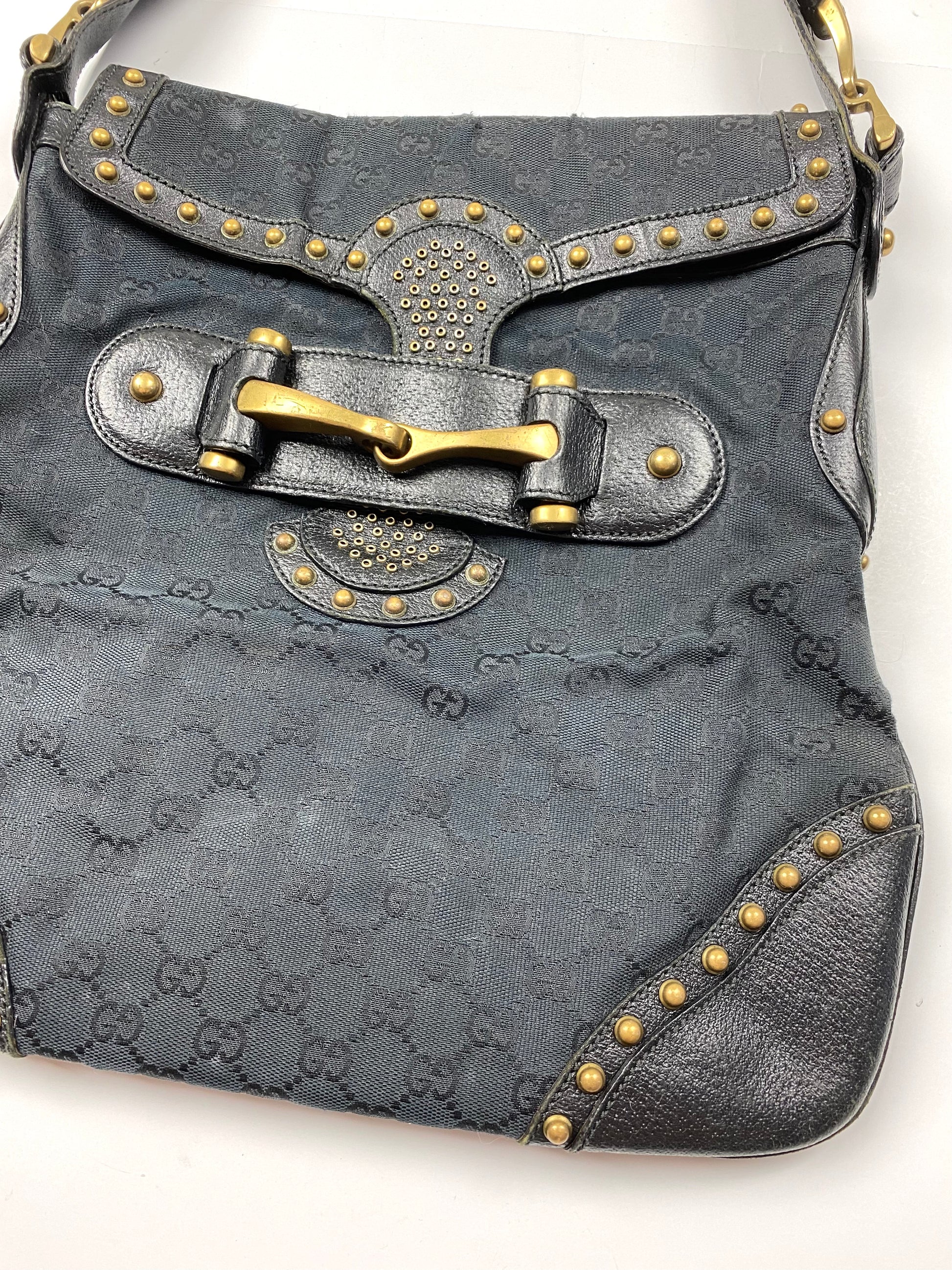 Gucci Leather Monogram Bag