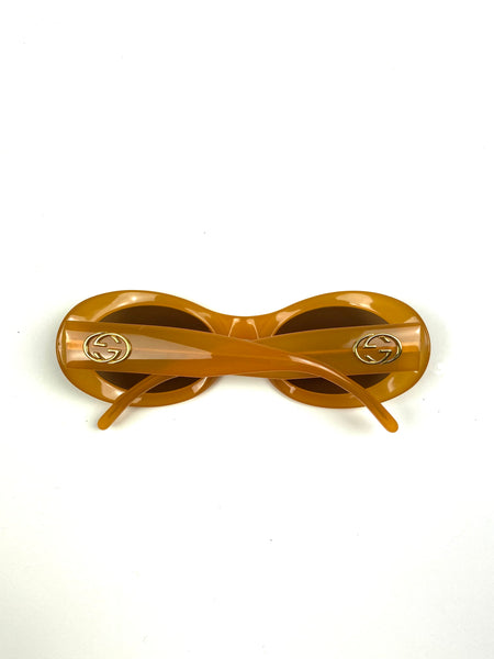 Gucci Vintage Amber Oval Sunglasses