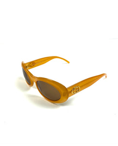 Gucci Vintage Amber Oval Sunglasses