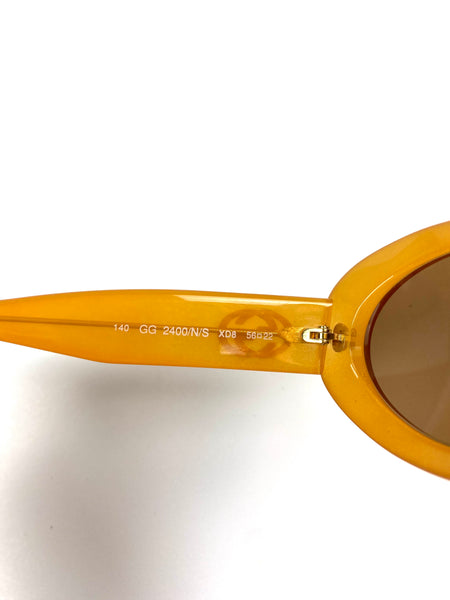 Gucci Vintage Amber Oval Sunglasses