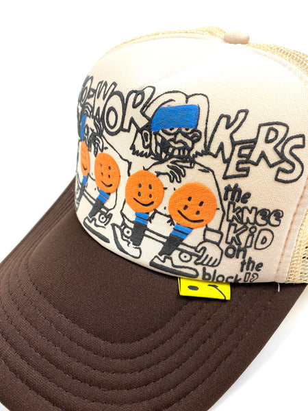Kapital "Knee Kid On The Block" Cream Trucker Hat